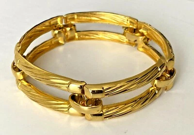 Bracelet vintage Doré Neuf 20,1cm 💎💎💎 - Photo 1/4