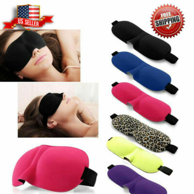 3D Eye Mask Sleep Soft Pad Shade Cover Rest Relax Sleeping Blindfold Travel New