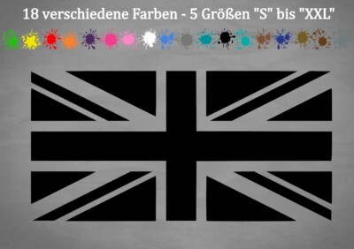 Great Britain Union Jack Flagge Vinyl England Aufkleber Queen 18 Farben 5 Größen