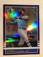 2019 Donruss Purple Holo Paralllel Justin Williams Cardinals RC 215
