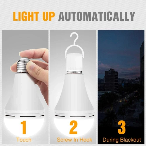 4PCS Rechargeable Light Bulbs Emergency Lights for Home Power Failure 12W LED - Bild 10 von 17