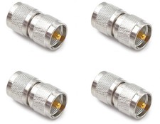 4X Lot UHF Coupler Male Plug to Male Plug Gender Changer Radio PL-259 M/M 4pcs