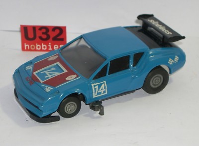 Slot Car Troby Slotless Renault Alpine A310 #14 Blue Excellent Condition Unboxed