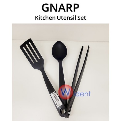 IKEA GNARP 3Piece Kitchen Utensil Set Black eBay