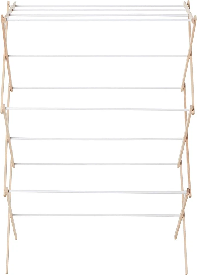 Tendedero Plegable De Madera Pars Ropa Portatil Para Interiores Y Exteriores NEW - Image 2 of 4