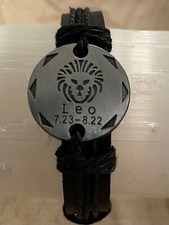 Leo zodiac leather bracelet 