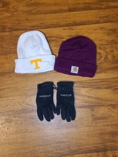 Columbia Black Fleece Youth Medium Gloves Carhartt Youth Purple Hat TN White Hat