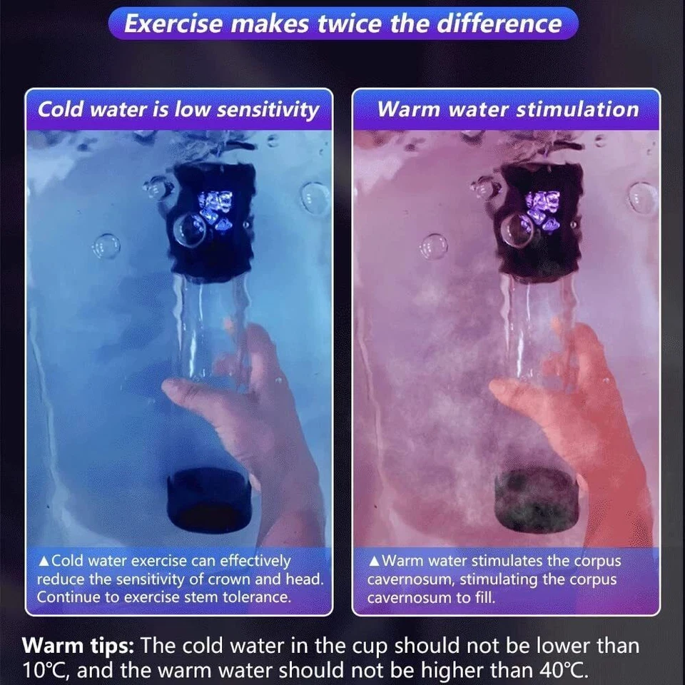 Vacuum Electric Penis Pump Digital Rechargeable Male Men Penis Enlarger Growth - Image 4 of 4