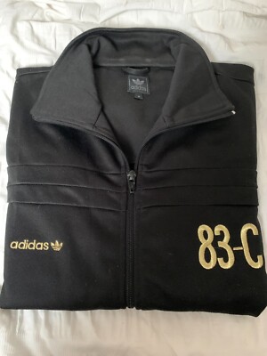 Adidas 83-C Black and Gold Regular Track Jacket Men's Medium | eBay