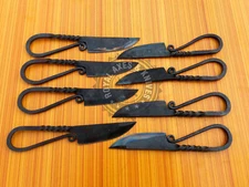 Lot Of 8 Hand Made Forged Custom Made Rail Road Blank blade Knife BLACK 006