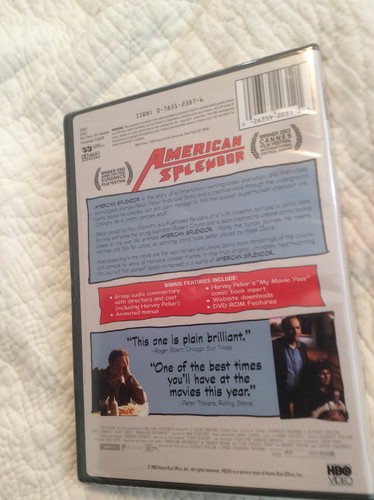 American Splendor (DVD, 2004) Paul Giamatti Hope Davis Robert Crumb - Picture 3 of 3