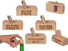 Flaschenöffner m. Holzgriff im Hobel Design Bieröffner Kronkorken Männergeschenk