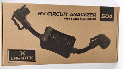 CARMTEK RV Circuit Analyzer 50 Amp  With Surge Protector New
