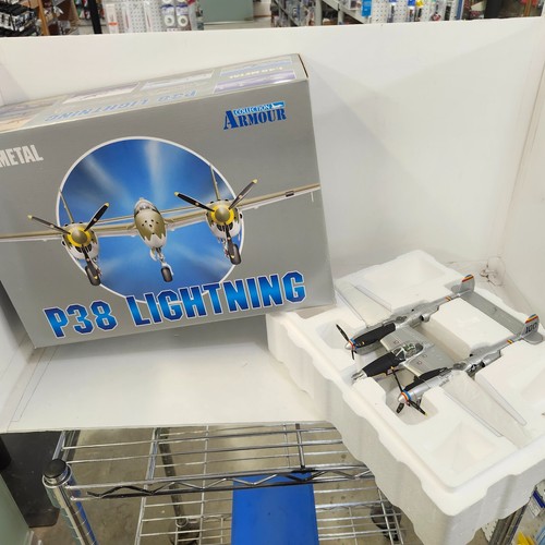 Franklin Mint Armour Collection P-38 J Lightning USAAF Die Cast 1/48