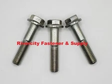 (4) M10-1.5x50 Hex Flange Bolts M10x1.5x50 Grade 10.9 10mm x 50mm Screws