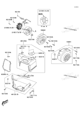 New OEM Kawasaki 92093-Y003 Fan (Fly Wheel) Shroud Seal 2007-2009