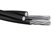 Cable de caída de servicio aéreo de aluminio cuádruple Chola 6-6-6 POR PIE 600 V