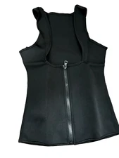 Women's Waist Trainer Vest Slim Black Sauna Top Weight Loss Body Shaper Shirt M