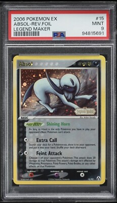 2006 Pokemon Karte Absol Legend Maker Stamp Reverse Holo PSA 9 Mint Eng LOW POP