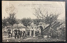 1924 Paris France RPPC Real Picture Postcard cover Heavy Mortar In Action WWI