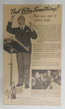 Coca-Cola ad: "That Extra Something !"  Conductor ~ 6.5 x 9 inches from 1940's 