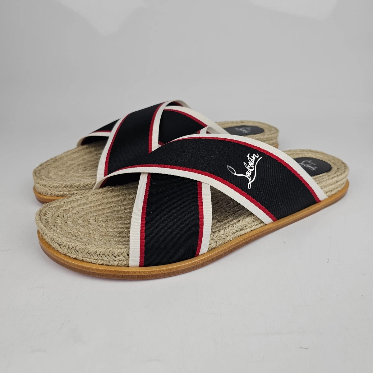 Christian Hot Cross Navy Slide Sandals New