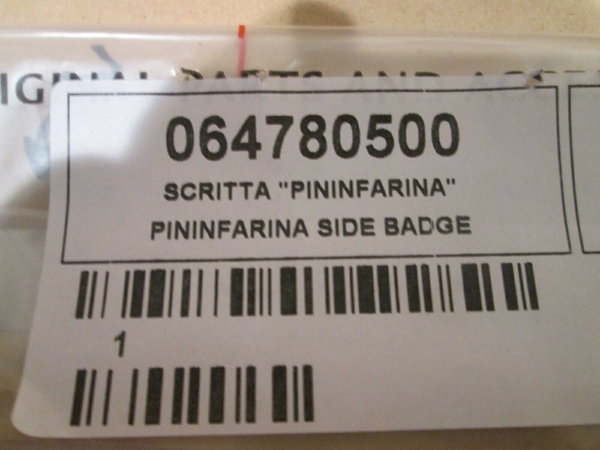 Ferrari 360 430 456 550 612 Pininfarina Side Badge Emblem P