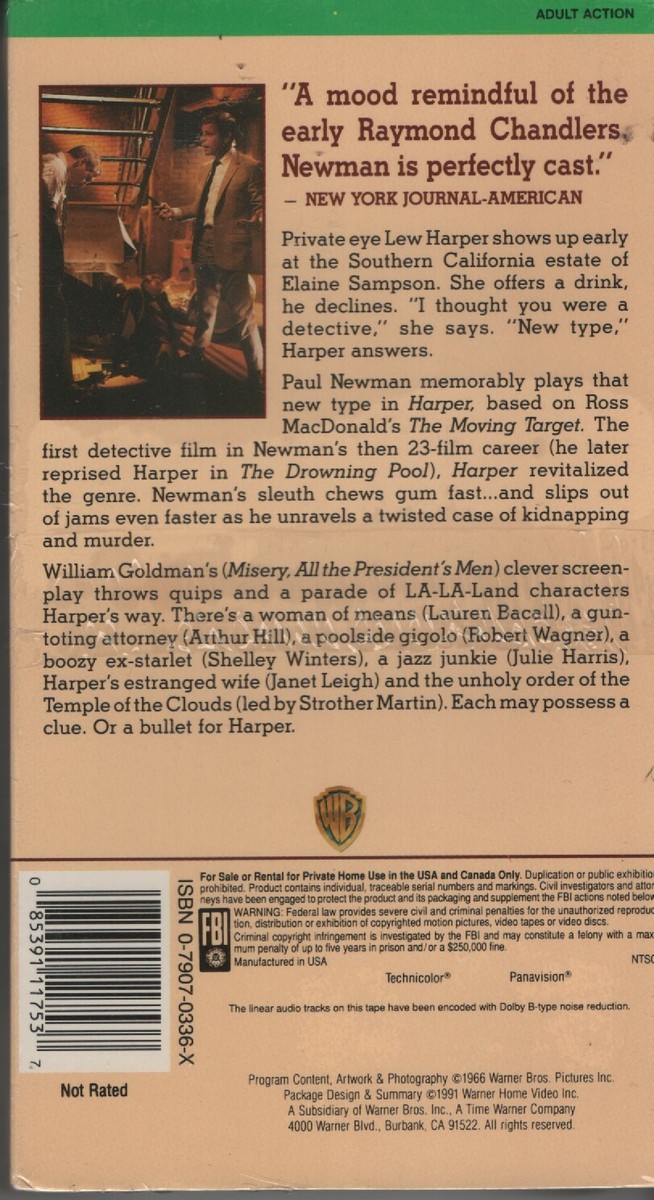 1991 Harper Warner Bros. VHS 081121DMVHS | eBay