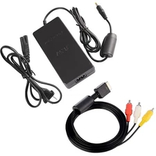 AC Adapter Charger Power Supply TV AV Cable for Sony Playstation 2 Slim PS2 Slim