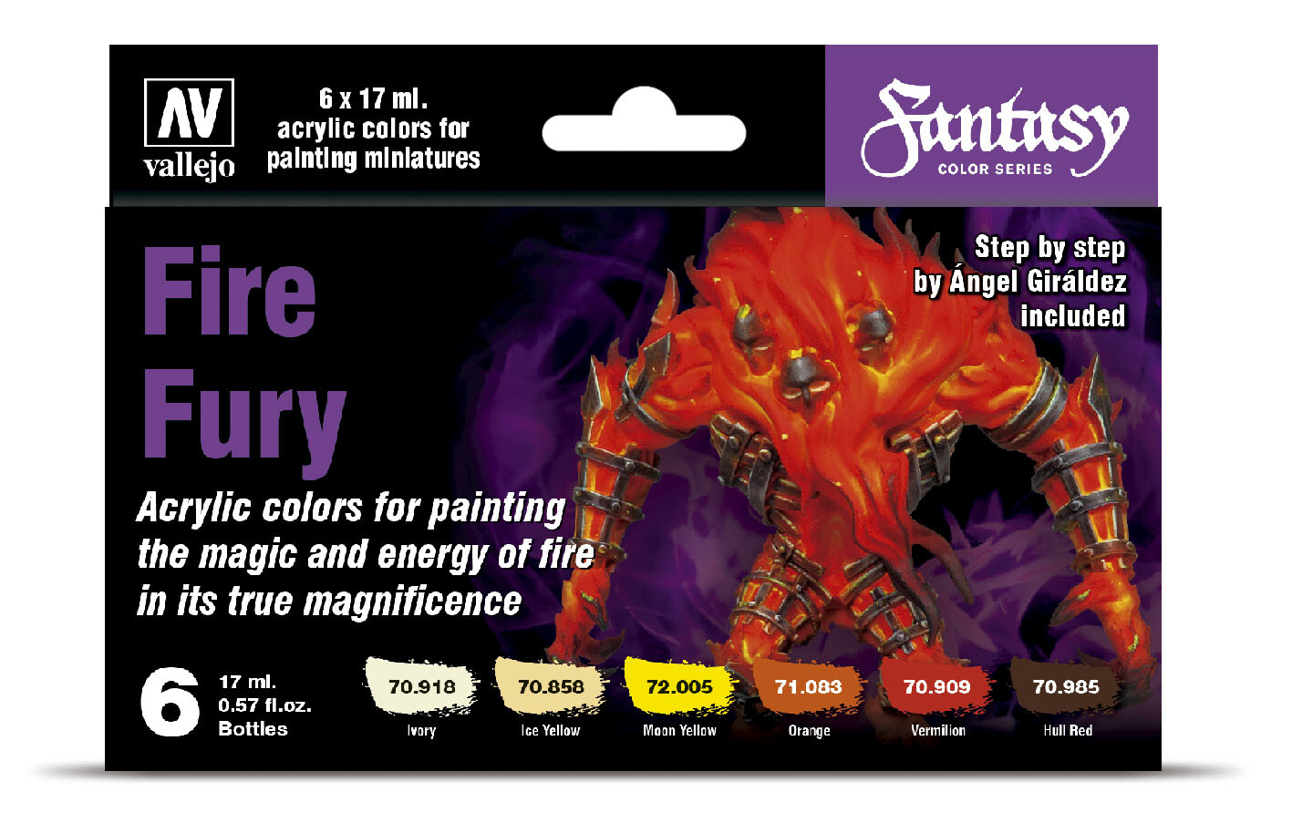 Vallejo 70243 FIRE FURY BY ANGEL GIRALDEZ Acryl Farb-Set (6 x 18 ml) - Bild 2