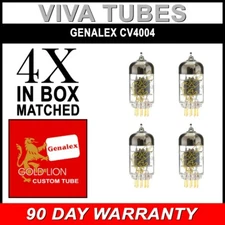 Gain Matched Quad Genalex Gold Lion CV4004 Short Plate 12AX7 Vacuum Tubes Russia