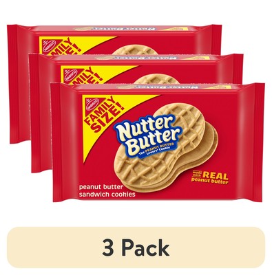 (3 pack) Family Size Peanut Butter Sandwich Cookies, 16 oz