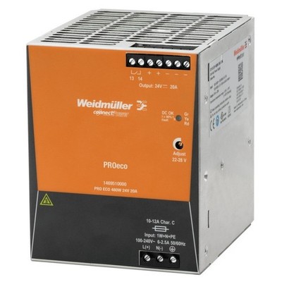 Weidmüller Schaltnetzgerät PRO ECO 480W 24V 20A Gleichstromversorgung