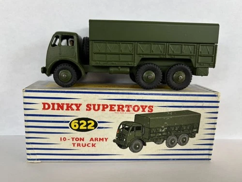 Vintage Dinky Supertoys No. 622 – 10-Ton Army Truck – Original Box – Diecast