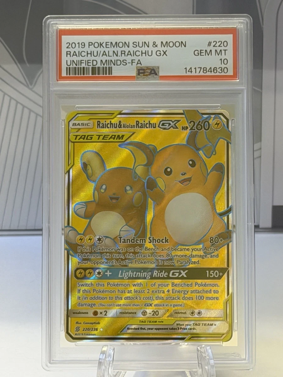 Preços baixos em Cartões TCG Pokémon Raichu & Alolan Raichu GX | eBay