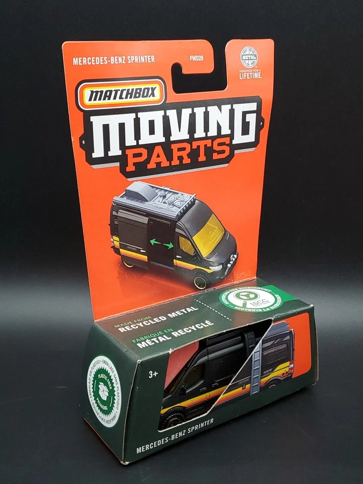 2024 Matchbox Moving Parts #9 Mercedes-Benz Sprinter Black  - Image 3 of 4
