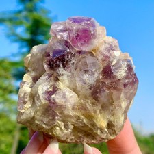 478G Natural Amethyst Flowers Crystal Quartz Cluster Specimens Healing Reiki