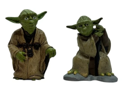 Lot Of 2 Star Wars Yoda PVC Figure 4" (Loose) Cake Topper
