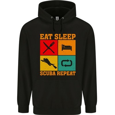 Eat Sleep Scuba Repeat Lustig Scuba Tauchen Diver Herren 80% Baumwolle Kapuzen