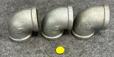 UNBRANDED GALVANIZED STEEL 90 ELBOW 1-1/4" FNPT X 1-1/4" FNPT LOT OF 3