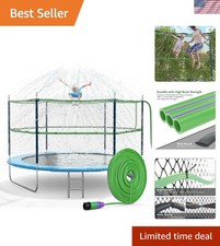 39FT Trampoline Sprinkler for Kids - Ultimate Summer Water Fun Outdoor Toy