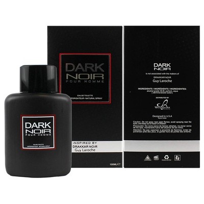 Dark Noir Men For Men, Eau De Toilette 3.3 Fl. Oz./ 100 ml (One Pack)
