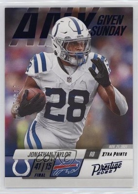 2022 Panini Prestige Any Given Sunday Xtra Points Blue /299 Jonathan Taylor 1fa0