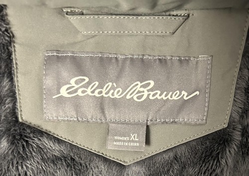 Eddie Bauer Sun Valley Down Parka Womens XL Capers Green 650 Fill StormRepel RDS - Picture 11 of 16