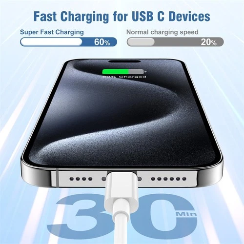 Cable Cargador Rápido USB Original para iPhone 16 15 14 13 12 11 Pro Max 8 7 6 - Imagen 6 de 15