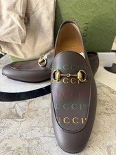 Men's GUCCI Jordaan 100Th Anniversary Horsebit Brown leather Loafers UK 7 US 7.5