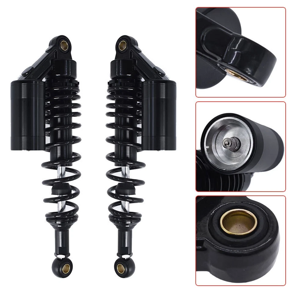 Black 12.5" 320mm Rear Shock Absorber Air Suspension For Honda Kawasaki - Image 2 of 4