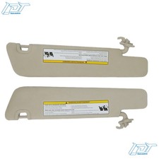 Pair Of Front Sunvisors Beige Left Right Fits Tesla Model S 2012-2020 Pair Of Front Sunvisors Beige Left Right Fits Tesla Model S 2012-2020