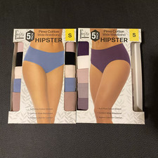 NEW Underwear Felina Hipster Cotton Stretch Women Panties Pima Soft 5 Pack Small