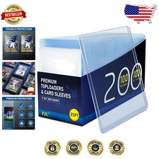 Essential 200pc Card Holder Set: 100 Hard Toploaders + 100 Soft Sleeves